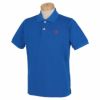 マンシングウェア Munsingwear　メンズ ロゴ刺繍 鹿の子 半袖 ポロシャツ XSG1600AX ロイヤルブルー（B357）