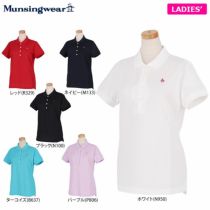 マンシングウェア Munsingwear　レディース ロゴ刺繍 鹿の子 半袖 ポロシャツ XSL1600AX 詳細1