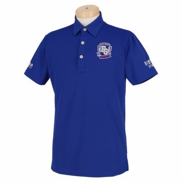 フィラ FILA　メンズ ロゴ刺繍 格子柄 ストレッチ 半袖 ポロシャツ 741-678　2021年モデル ブルー（BL）