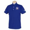 フィラ FILA　メンズ ロゴ刺繍 格子柄 ストレッチ 半袖 ポロシャツ 741-678　2021年モデル ブルー（BL）