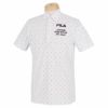 フィラ FILA　メンズ ロゴ刺繍 ドット柄 ストレッチ 半袖 ポロシャツ 741-681　2021年モデル ホワイト（WT）