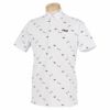 フィラ FILA　メンズ ロゴ刺繍 飛び柄 ストレッチ 半袖 ボタンダウン ポロシャツ 741-683　2021年モデル ホワイト（WT）