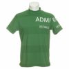 アドミラル Admiral　メンズ ロゴジャカード ボーダーメッシュ 半袖 モックネックシャツ ADMA232　2022年モデル グリーン（60）