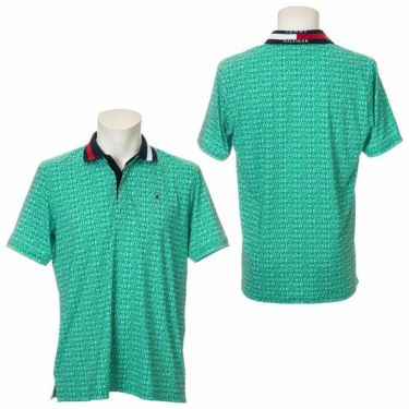 トミー ヒルフィガー ゴルフ　メンズ 総柄 半袖 比翼仕立て ポロシャツ THMA221　2022年モデル 詳細3