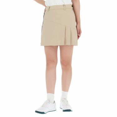 トミー ヒルフィガー ゴルフ　レディース トミーフラッグ切替 部分プリーツ スカート THLA218　2022年モデル ベージュ（29）