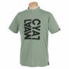 キャロウェイ Callaway　メンズ ロゴジャカード ストレッチ 半袖 モックネック シャツ C22134111　2022年モデル カーキ（1180）