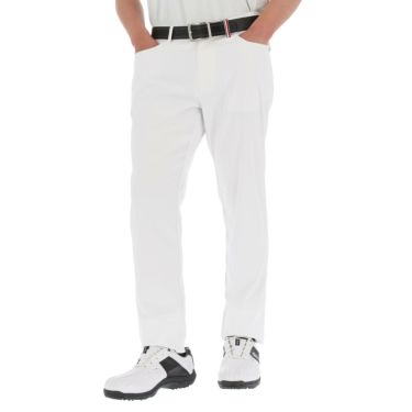 トミーヒルフィガー ゴルフ　メンズ 5ポケット ストレッチ ロングパンツ THMA228　2022年モデル [裾上げ対応1●] ホワイト（00）