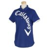 キャロウェイ Callaway　レディース 鹿の子 ロゴプリント 半袖 ポロシャツ C22134212　2022年モデル ブルー（1111）