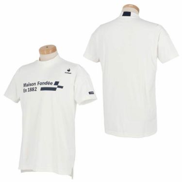 ルコック Le coq sportif　メンズ ロゴ刺繍 プリントデザイン 半袖 モックネックシャツ QGMTJA09　2022年モデル 詳細3