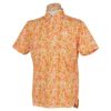ニューバランス ゴルフ　メンズ METRO ロゴ刺繍 総柄 フラワープリント 半袖 ポロシャツ 012-2168014　2022年モデル オレンジ（101）