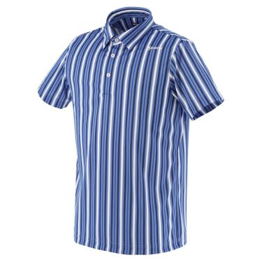 スリクソン SRIXON　メンズ ロゴ刺繍 マルチストライプ柄 半袖 ポロシャツ RGMRJA22　2021年モデル ブルー（BL00）