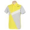 スリクソン SRIXON　メンズ ロゴプリント カラーブロック 切替 半袖 ポロシャツ RGMTJA20　2022年モデル イエロー（YL00）