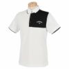 キャロウェイ Callaway　メンズ 鹿の子 ロゴ刺繍 切替 半袖 ポロシャツ C22134120　2022年モデル ホワイト（1030）