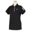 ニューバランスゴルフ　レディース SPORT 鹿の子 ロゴプリント 配色切替 半袖 ポロシャツ 012-2160501　2022年モデル ブラック（010）