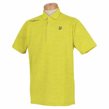 ブリヂストンゴルフ　メンズ ロゴプリント ジャカード 半袖 ポロシャツ 3GW04A　2022年モデル キウイ（KW）