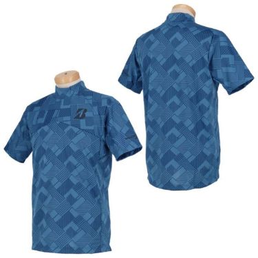 ブリヂストンゴルフ　メンズ ロゴプリント 幾何学柄 ジャガード 半袖 モックネックシャツ WGM05A　2022年モデル 詳細3