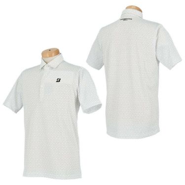 ブリヂストンゴルフ　メンズ ロゴプリント 総柄 トライアングル小柄 半袖 ポロシャツ WGM07A　2022年モデル 詳細3