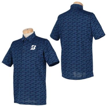 ブリヂストンゴルフ　メンズ ロゴプリント 総柄 トーンジャガード 半袖 ポロシャツ WGM10A　2022年モデル 詳細3