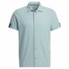 アディダス adidas　メンズ ドット柄 ストレッチ 半袖 ロールアップ 前開き シャツ CO206　2022年モデル マジックグレー（H64632）