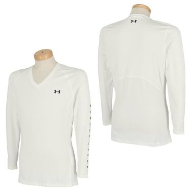 アンダーアーマー UNDER ARMOUR　メンズ ヒートギア ロゴプリント 長袖 Vネック インナーシャツ 1371673　2022年モデル 詳細3