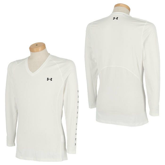 アンダーアーマー UNDER ARMOUR　メンズ ヒートギア ロゴプリント 長袖 Vネック インナーシャツ 1371673　2022年モデル 詳細3