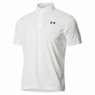 アンダーアーマー UNDER ARMOUR　メンズ ロゴ刺繍 半袖 ポロシャツ 1371930　2021年モデル ホワイト（100）