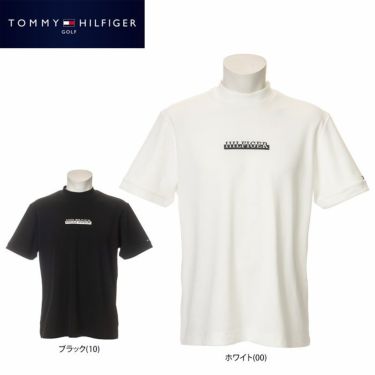 トミー ヒルフィガー ゴルフ　メンズ ロゴプリント ストレッチ 半袖 モックネックシャツ THMA202　2022年モデル 詳細1