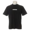トミー ヒルフィガー ゴルフ　メンズ ロゴプリント ストレッチ 半袖 モックネックシャツ THMA202　2022年モデル ブラック（10）