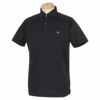 トミー ヒルフィガー ゴルフ　メンズ ロゴジャカード 生地切替 半袖 ポロシャツ THMA208　2022年モデル ブラック（10）