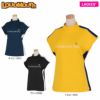 ラウドマウス LOUDMOUTH　レディース プリントデザイン ライン切替 フレンチスリーブ モックネックシャツ 762-653　2022年モデル