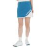 マンシングウェア Munsingwear　レディース ロゴプリント ストレッチ 切替プリーツ インナーパンツ一体型 スカート MEWTJE04　2022年モデル ブルー（BL00）