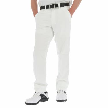 ブリヂストンゴルフ　メンズ ロゴプリント ストレッチ ストレート ロングパンツ WGM01K　2022年モデル [裾上げ対応1●] ホワイト（WH）