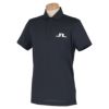Jリンドバーグ J.LINDEBERG　メンズ ロゴプリント 半袖 ポロシャツ 071-26445　2022年モデル ネイビー（098）