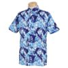 フィラ FILA　メンズ 総柄 半袖 ボタンダウン ポロシャツ 741-675　2021年モデル ブルー（BL）