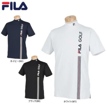 フィラ FILA　メンズ ロゴプリント ラインデザイン 半袖 モックネックシャツ 741-685　2021年モデル 詳細1