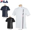 フィラ FILA　メンズ ロゴプリント ラインデザイン 半袖 モックネックシャツ 741-685　2021年モデル