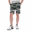 マンシングウェア Munsingwear　メンズ グラデーションプリント 総柄 ストレッチ ショートパンツ MEMTJD54　2022年モデル ブラック（BK00）