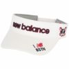 ニューバランスゴルフ　METRO 立体ロゴ刺繍 ボストンテリア　レディース サンバイザー 012-2987502 030 ホワイト 2022年モデル