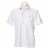 トミー ヒルフィガー ゴルフ　メンズ ロゴジャカード 総柄 ストレッチ 半袖 台衿 ポロシャツ THMA216　2022年モデル ホワイト（00）