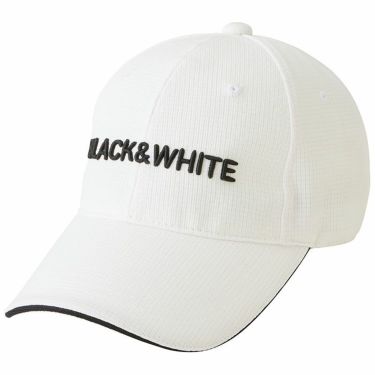 ブラック＆ホワイト Black＆White　撥水 ドットエア 立体ロゴ刺繍　メンズ キャップ BGS8432WQ 10 ホワイト　2022年モデル ホワイト（10）