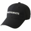 ブラック＆ホワイト Black＆White　撥水 ドットエア 立体ロゴ刺繍　メンズ キャップ BGS8432WQ 20 ブラック　2022年モデル ブラック（20）