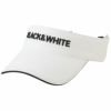 ブラック＆ホワイト Black＆White　撥水 ドットエア 立体ロゴ刺繍　メンズ サンバイザー BGS8722WQ 10 ホワイト　2022年モデル ホワイト（10）