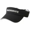 ブラック＆ホワイト Black＆White　撥水 ドットエア 立体ロゴ刺繍　メンズ サンバイザー BGS8722WQ 20 ブラック　2022年モデル