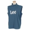 Lee GOLF リー・ゴルフ　レディース Sleeveless Mockneck Tee Leeビッグロゴ ノースリーブ モックネックシャツ LG9992　2022年モデル ブルー（42）