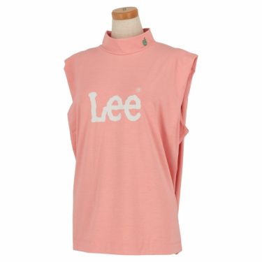 Lee GOLF リー・ゴルフ　レディース Sleeveless Mockneck Tee Leeビッグロゴ ノースリーブ モックネックシャツ LG9992　2022年モデル ピンク（61）