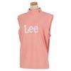 Lee GOLF リー・ゴルフ　レディース Sleeveless Mockneck Tee Leeビッグロゴ ノースリーブ モックネックシャツ LG9992　2022年モデル ピンク（61）