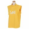Lee GOLF リー・ゴルフ　レディース Sleeveless Mockneck Tee Leeビッグロゴ ノースリーブ モックネックシャツ LG9992　2022年モデル イエロー（28）