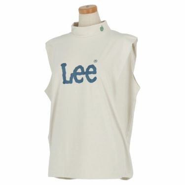 Lee GOLF リー・ゴルフ　レディース Sleeveless Mockneck Tee Leeビッグロゴ ノースリーブ モックネックシャツ LG9992　2022年モデル ホワイト（18）