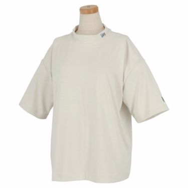 Lee GOLF リー・ゴルフ　レディース Mockneck Tee 吸水速乾 Leeロゴ刺繍 半袖 モックネックシャツ LG9993　2022年モデル ホワイト（18）