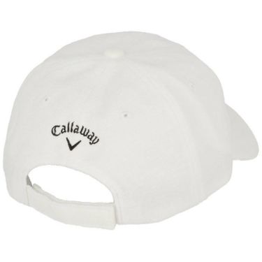 キャロウェイ Callaway　ロゴ刺繍 パイル生地　レディース キャップ C22191206 1030 ホワイト　2022年モデル 詳細1